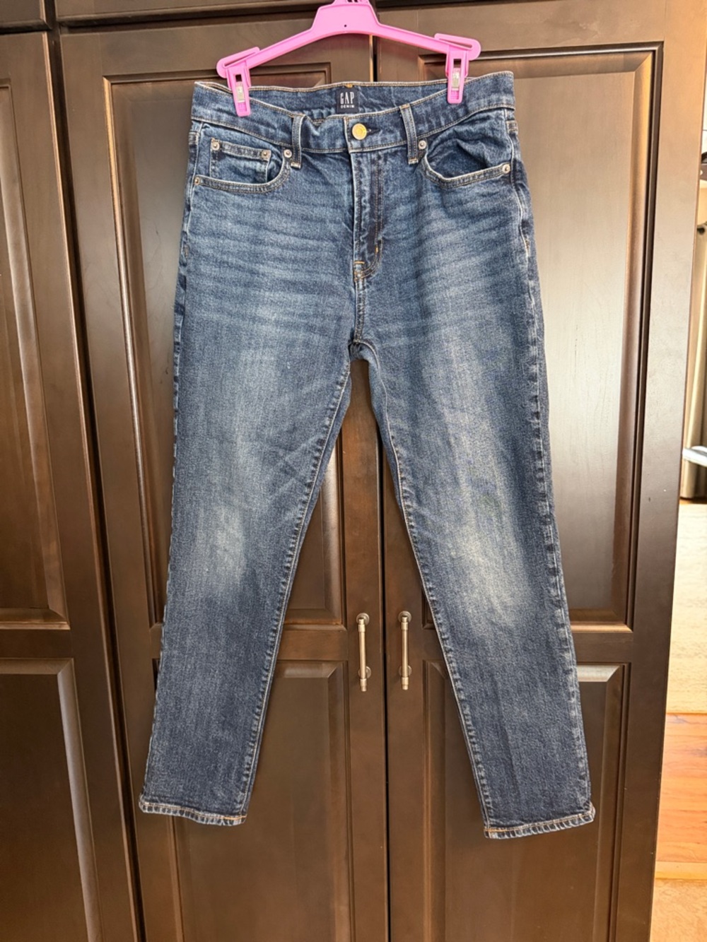 GAP Women’s Slim Straight Blue Jeans - Mid Wash Denim
